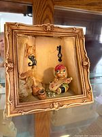 Overall balcony diorama with frame and rabbit displayed