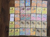Overview grid of all sleeved Pokémon ex cards