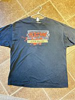 Front view of T-shirt showing ECW graphic