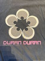 Close-up of front graphic and Duran Duran text
