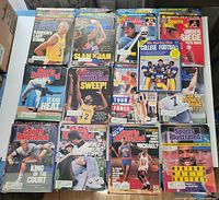 Front covers of assorted 1989 Sports Illustrated issues arranged in rows