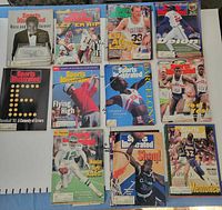 Group of Sports Illustrated 1992 magazine issues showing various athlete covers