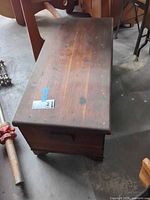 Full view of cedar chest top and side