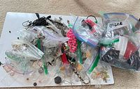 Overview of mixed jewelry bags on board