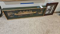 Overall view of shadowbox and framed photo