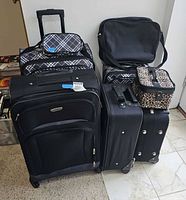 Group view of all luggage pieces standing together