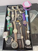 Overall tray with all watches and pocket watches