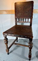 Full view of carved wood chair