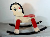 full side view of rocking horse