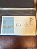 Full view of envelope showing cachet, stamp and cancellation