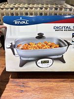 Front of Rival Select digital skillet box showing product image and model