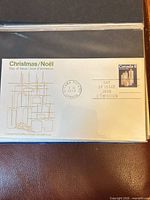 Full view of 1972 Christmas FDC with 8¢ stamp and Ottawa cancel