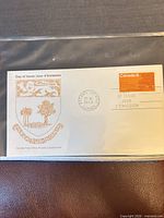 Full view of first day cover with stamp, cachet and postmark