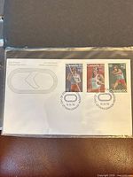 Full view of first day cover showing three stamps and Ottawa postmarks