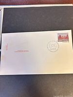 Full view of First Day Cover showing stamp, cancel, and cachet