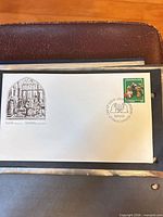 Front of FDC showing stamp, cancellation and illustration