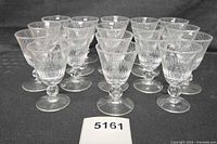 Group view of 18 Rosenthal etched glasses