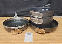 Group view of all Calphalon cookware pieces