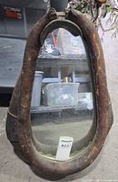 Front view showing full horse collar mirror