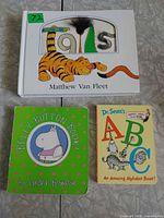 Front covers of the three board books