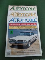 Stack of three Collectible Automobile magazine issues showing front cover of October 2008 issue