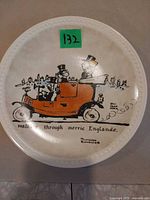Front view of collector plate showing illustration and caption