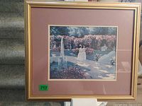 Front view of framed print with mat and frame