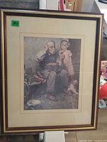 Front view of framed Norman Rockwell print