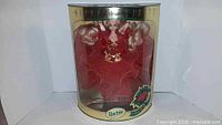 Front view of boxed 1993 Happy Holidays Barbie