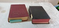 Front view of both books closed
