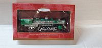 Front of boxed Hallmark Crown Reflections Lionel 4501 blown glass locomotive ornament