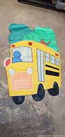 Full view of school bus flag vertical orientation