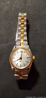 Front view of Timex two-tone ladies wristwatch