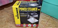 Front of sealed Wagner Power Steamer 705 retail box showing product image and branding