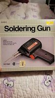 Front of retail box showing soldering gun image, power rating, model number