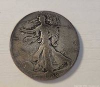 Obverse of 1936 Walking Liberty Half Dollar
