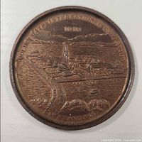 Obverse of bronze medal showing Golden Gate International Exposition scene and 1939 date