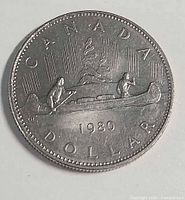 Reverse showing canoe design and 1980 date