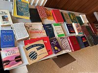 Entire table showing all books and sheet music