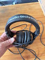 Top view showing Audio-Technica logo on headband and both earcups
