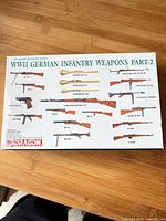 Box top showing title and weapon illustrations