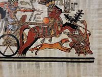 Close-up left section showing pharaoh in chariot