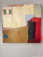 Full front view of abstract painting