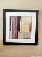 front view of framed abstract artwork