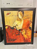 Front view of the framed painting showing artwork and frame