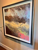 front view of framed abstract painting