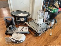 Group shot showing all six appliances on floor