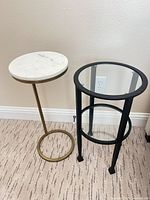 Both side tables side by side showing overall design and size comparison