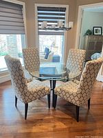 table and four chairs overall view