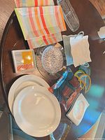 All items arranged on table showing quantity and variety